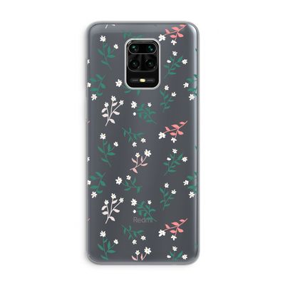 Small white flowers: Xiaomi Redmi Note 9 Pro Transparant Hoesje