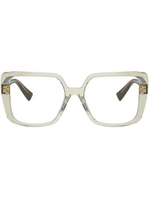 Miu Miu Eyewear lunettes de vue à monture oversize - Métallisé