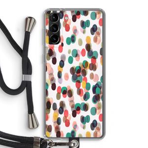 Tropical Dots: Samsung Galaxy S21 Plus Transparant Hoesje met koord