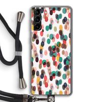 Tropical Dots: Samsung Galaxy S21 Plus Transparant Hoesje met koord
