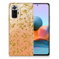 Xiaomi Redmi Note 10 Pro | TPU Case | Gouden Bloemen