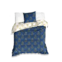 Carbotex Kerst Dekbedovertrek kerstbomen blauw