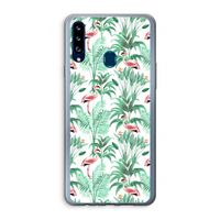 Flamingo bladeren: Samsung Galaxy A20s Transparant Hoesje