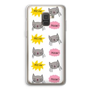 Meow: Samsung Galaxy A8 (2018) Transparant Hoesje