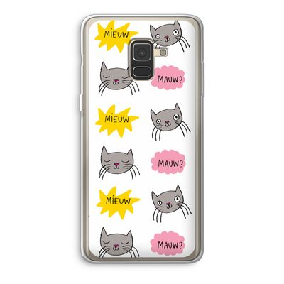 Meow: Samsung Galaxy A8 (2018) Transparant Hoesje