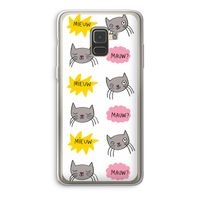 Meow: Samsung Galaxy A8 (2018) Transparant Hoesje
