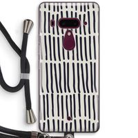 Moroccan stripes: HTC U12+ Transparant Hoesje met koord