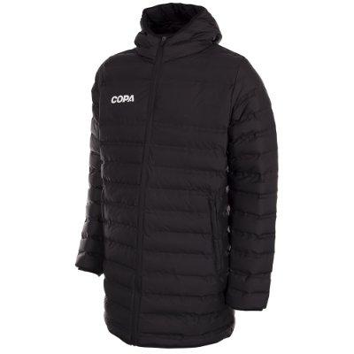 COPA Football - Long Bench Hooded Puffer Jacket - Zwart