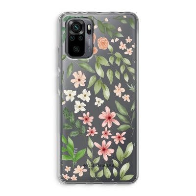 Botanical sweet flower heaven: Xiaomi Redmi Note 10 Pro Transparant Hoesje