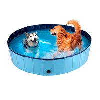 maxxpro Hondenzwembad - 160 x 30 CM - Grote Hondenrassen - Opvouwbaar - Anti-Slip Bodem - Blauw - thumbnail