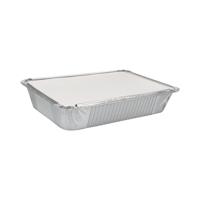 Aluminium bak + deksel 21 x 15 x 4 cm (25 stuks)