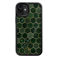 iPhone 11 zwarte case - Kubus groen