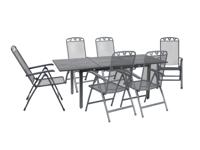 Greemotion Tuinset Toulouse (Uitschuifbare tafel + 6 klapstoelen, 140-200 x 74 x 90 cm)