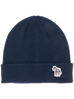 PS Paul Smith bonnet en maille nervurée - Bleu - thumbnail