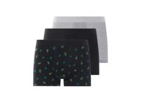 LIVERGY 3 stuks heren boxershorts (zwart/grijs/cactus, M)