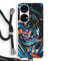 Black Unicorn: Huawei P50 Transparant Hoesje met koord Black Unicorn: Huawei P50 Transparant Hoesje met koord