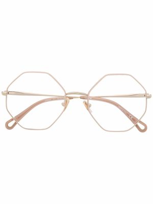 Chloé Eyewear lunettes de vue à monture géométrique - Or