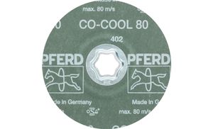 PFERD 64193108 Combiclick keramische korrel fiberschijf Ø 125 mm Co-Cool 80 voor roestvrij staal Diameter 125 mm