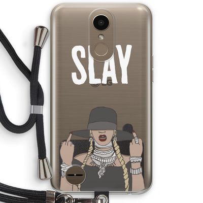 Slay All Day: LG K10 (2017) Transparant Hoesje met koord