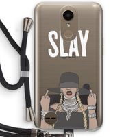Slay All Day: LG K10 (2017) Transparant Hoesje met koord