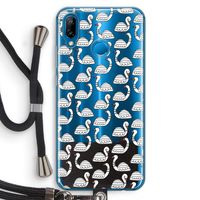 Zwanen: Huawei P20 Lite Transparant Hoesje met koord