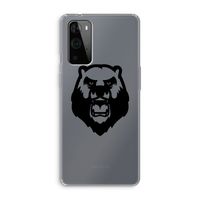 Angry Bear (black): OnePlus 9 Pro Transparant Hoesje