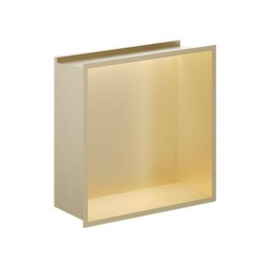 Crosswater Douche Nis - 30.5x30.5cm - LED-lichtstrip - geborsteld messing NI305305LF
