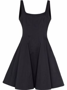 STAUD robe Mini Wells à encolure carrée - Noir