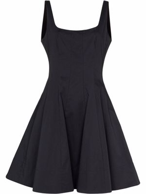 STAUD robe Mini Wells à encolure carrée - Noir
