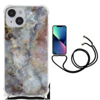 iPhone 14 Anti-Shock Hoesje Marmer Grijs