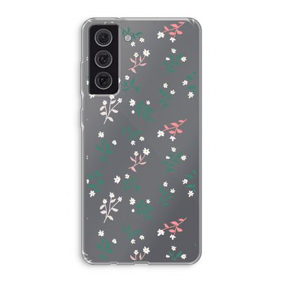 Small white flowers: Samsung Galaxy S21 FE Transparant Hoesje