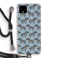 Zebra: Pixel 4 XL Transparant Hoesje met koord
