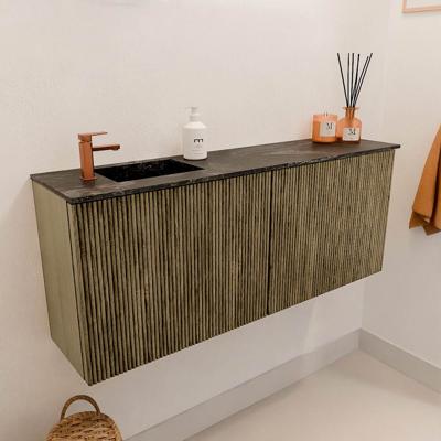 Toiletmeubel Mondiaz Joya Dlux | 100 cm | Meubelkleur Dusk | Faye wastafel Lava Wasbak Links | 1 kraangat