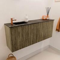 Toiletmeubel Mondiaz Joya Dlux | 100 cm | Meubelkleur Dusk | Faye wastafel Lava Wasbak Links | 1 kraangat
