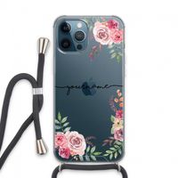 Rozen: iPhone 13 Pro Max Transparant Hoesje met koord