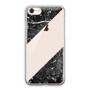 Zwart marmer: iPhone 8 Transparant Hoesje