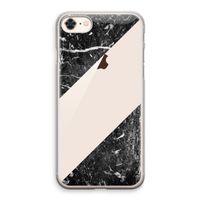 Zwart marmer: iPhone 8 Transparant Hoesje