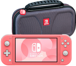 Nintendo Switch Lite Koraal + Bigben Officiële Nintendo Switch Lite Beschermtas