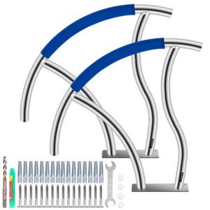 VEVOR Zwembad Leuningen 30 x 30" Zwembad Veiligheidsleuningen 304 Rvs Zwembad Trapleuning 375LBS Draagvermogen Zwembad Handleuning Trapleuning met