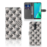 OPPO A9 (2020) | A5 (2020) Telefoonhoesje met Pasjes Salamander Grey - thumbnail