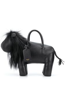 Thom Browne sac cabas Lion en cuir grainé - Noir