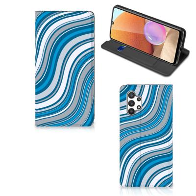 Samsung Galaxy A32 4G | A32 5G Enterprise Editie | Hoesje met Magneet | Waves Blue