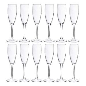 12x Champagneglazen/flutes 190 ml