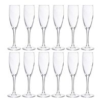 12x Champagneglazen/flutes 190 ml - thumbnail