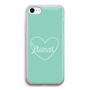 Friends heart pastel: iPhone SE 2020 Transparant Hoesje