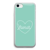 Friends heart pastel: iPhone SE 2020 Transparant Hoesje