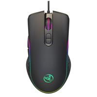 HXSJ A867 USB 6400DPI vier-Speed instelbare RGB-verlichting bedrade E-sport gaming muis lengte: 1.5 m