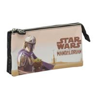 Pennenetui met 2 vakken The Mandalorian This is the way Zwart 22 x 12 x 3 cm - thumbnail