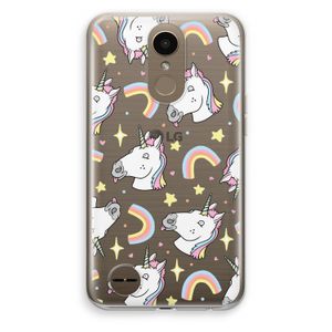 Rainbow Unicorn: LG K10 (2017) Transparant Hoesje