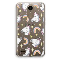 Rainbow Unicorn: LG K10 (2017) Transparant Hoesje Rainbow Unicorn: LG K10 (2017) Transparant Hoesje